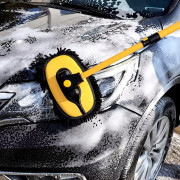Телескопическая щетка для мытья авто и мойки машины швабра для автомобиля микрофибра для сушки влаговпитывающая без разводов